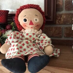Rare VTG  1960’s Musical Knickerbocker Raggedy Ann